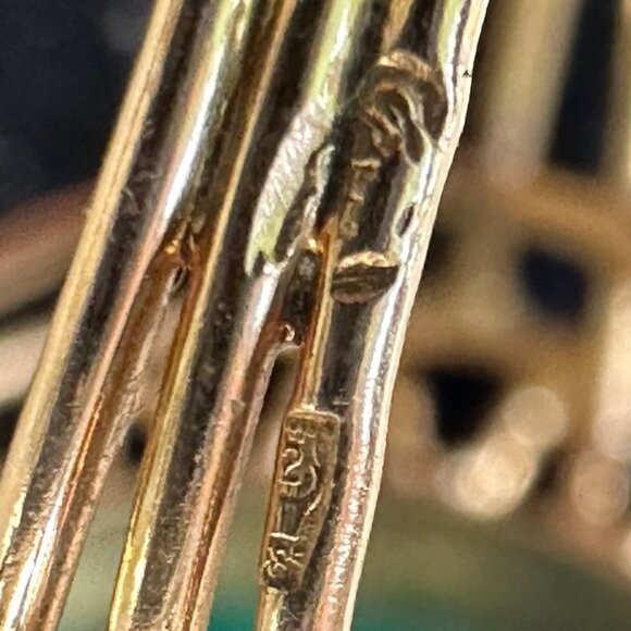 Vintage Israeli Eilat Stone 14K Ring Size 7 - Picture 5 of 14